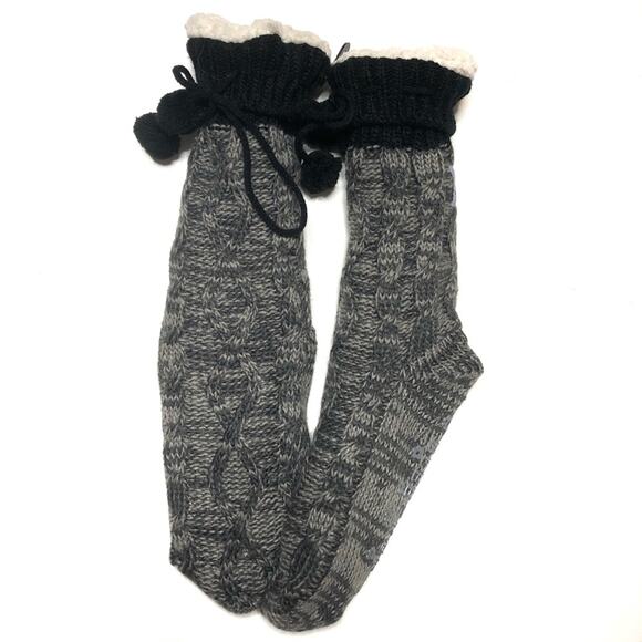 Jane and Bleeker Fleece Knit Slipper Socks - Picture 1 of 4